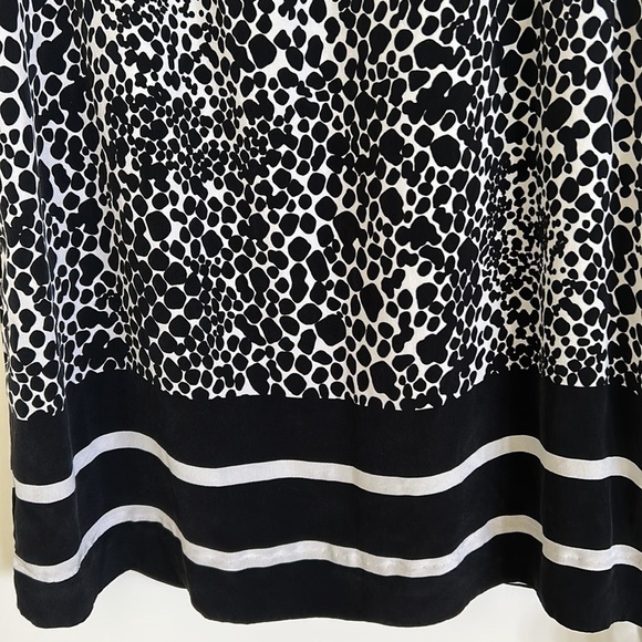 Cynthia Rowley 100% Silk Black and White Spotted Work All Occasion Dress sz.8 - Picture 2 of 8